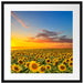 Sonnenuntergang Sonnenblumen Passepartout Quadratisch 55x55