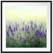 Schöner Lavendel im Regen Passepartout Quadratisch 70x70