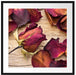Rosen auf Holztisch Passepartout Quadratisch 70x70