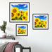 Sonnenblumenwiese unter Himmel Quadratisch Passepartout Wohnzimmer