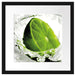 Limette fällt in Wasser Passepartout Quadratisch 40x40