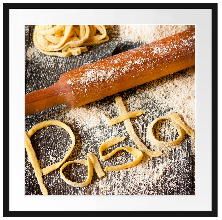 Frische Nudeln Pasta Italia Passepartout Quadratisch 70x70