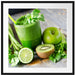 BIO Smoothie Apfel Limette Kiwi Passepartout Quadratisch 70x70