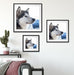 Süßer Husky im Schnee Quadratisch Passepartout Wohnzimmer