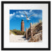 Schöner Leuchtturm am Strand Passepartout Quadratisch 40x40