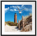 Schöner Leuchtturm am Strand Passepartout Quadratisch 55x55