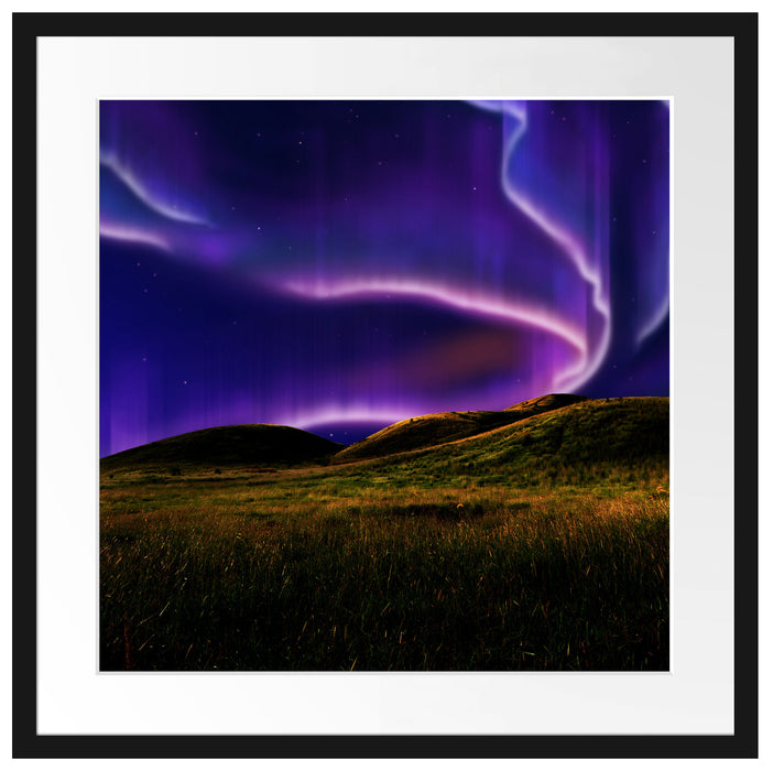 phantastisches Polarlicht Passepartout Quadratisch 55x55