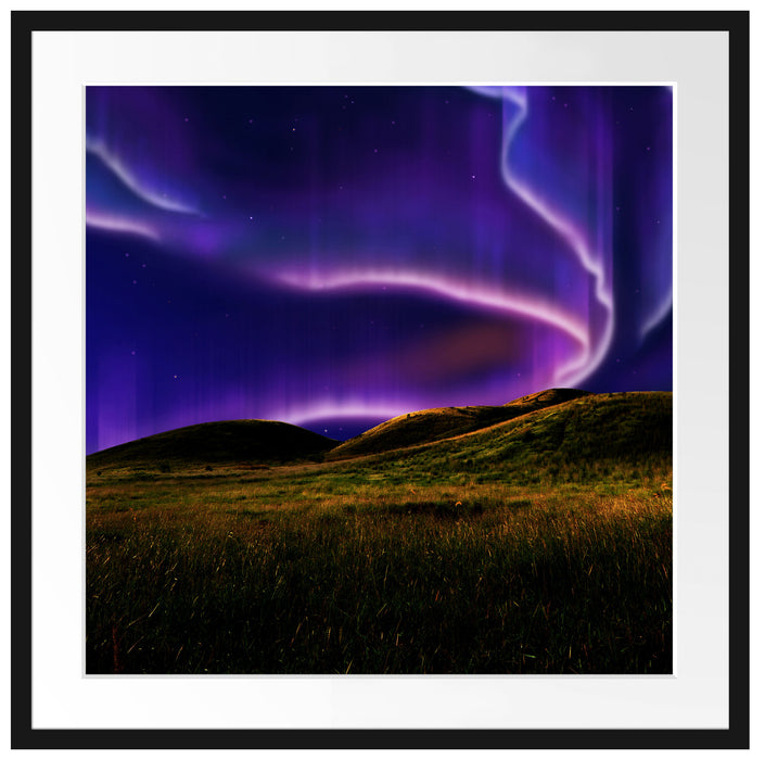 phantastisches Polarlicht Passepartout Quadratisch 70x70