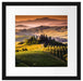 Wunderschöne Toskana Landschaft Passepartout Quadratisch 40x40