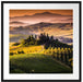 Wunderschöne Toskana Landschaft Passepartout Quadratisch 70x70
