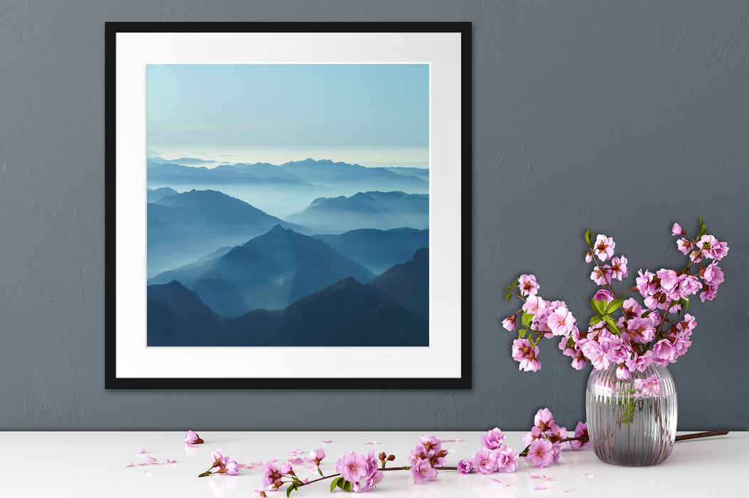 Wunderschöne Alpenberge Quadratisch Passepartout Dekovorschlag