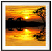 Elefanten in Afrikanischer Steppe Passepartout Quadratisch 70x70