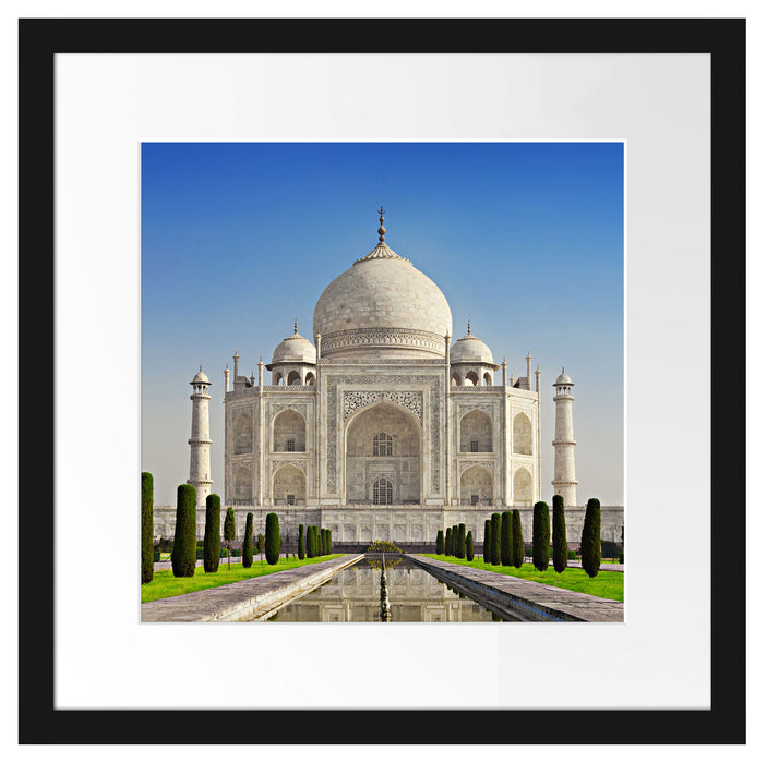 Gewaltiger Taj Mahal Passepartout Quadratisch 40x40