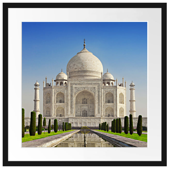 Gewaltiger Taj Mahal Passepartout Quadratisch 55x55