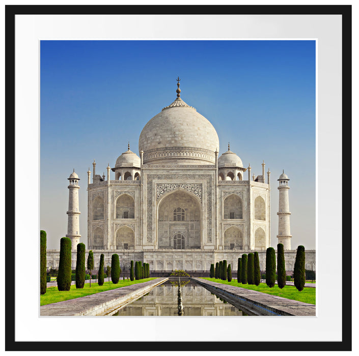 Gewaltiger Taj Mahal Passepartout Quadratisch 70x70