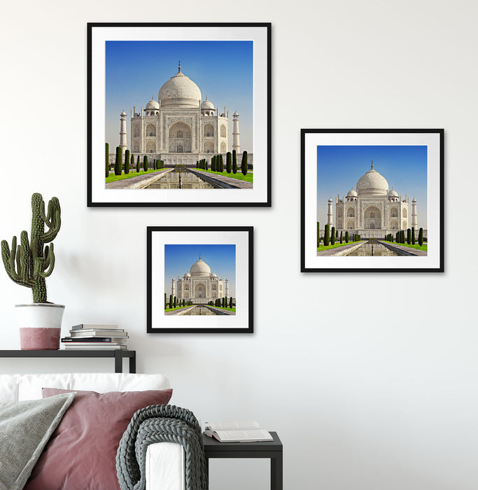 Gewaltiger Taj Mahal Quadratisch Passepartout Wohnzimmer