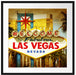 Las Vegas Ortseingangsschild Passepartout Quadratisch 70x70