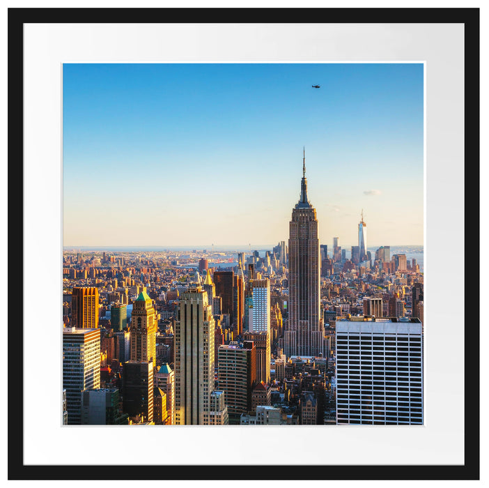 Empire State Building in New York Passepartout Quadratisch 55x55