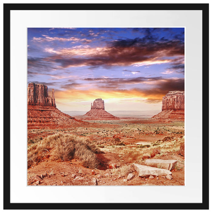 Utah Monument Valley Passepartout Quadratisch 55x55