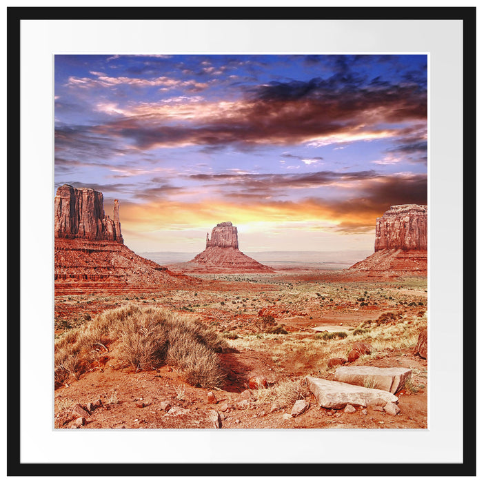 Utah Monument Valley Passepartout Quadratisch 70x70