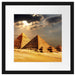Pyramiden von Gizeh im Sonnenlicht Passepartout Quadratisch 40x40