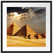 Pyramiden von Gizeh im Sonnenlicht Passepartout Quadratisch 55x55