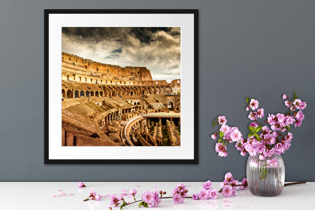 Colloseum in Rom von innen Quadratisch Passepartout Dekovorschlag