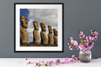 Moai Statuen auf den Osterinseln Quadratisch Passepartout Dekovorschlag