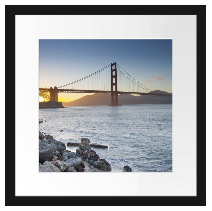 Imposante Golden Gate Bridge Passepartout Quadratisch 40x40