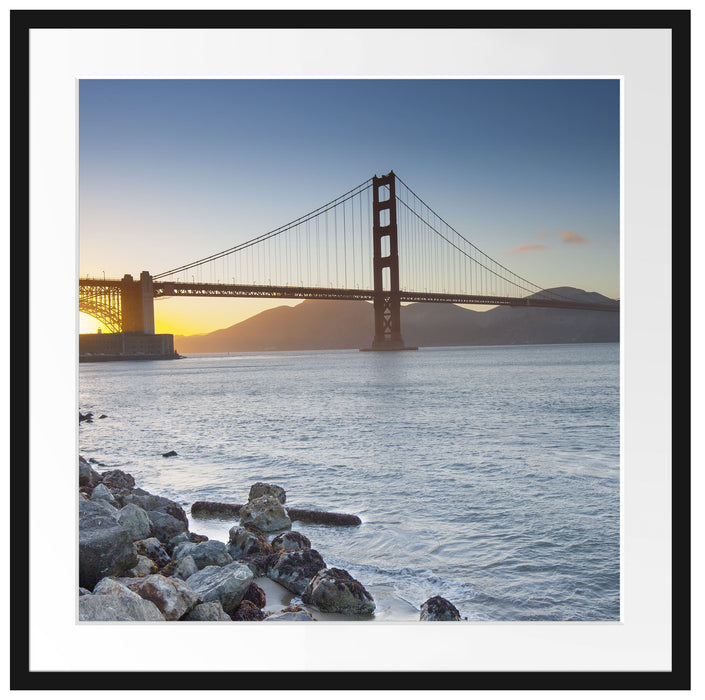 Imposante Golden Gate Bridge Passepartout Quadratisch 70x70