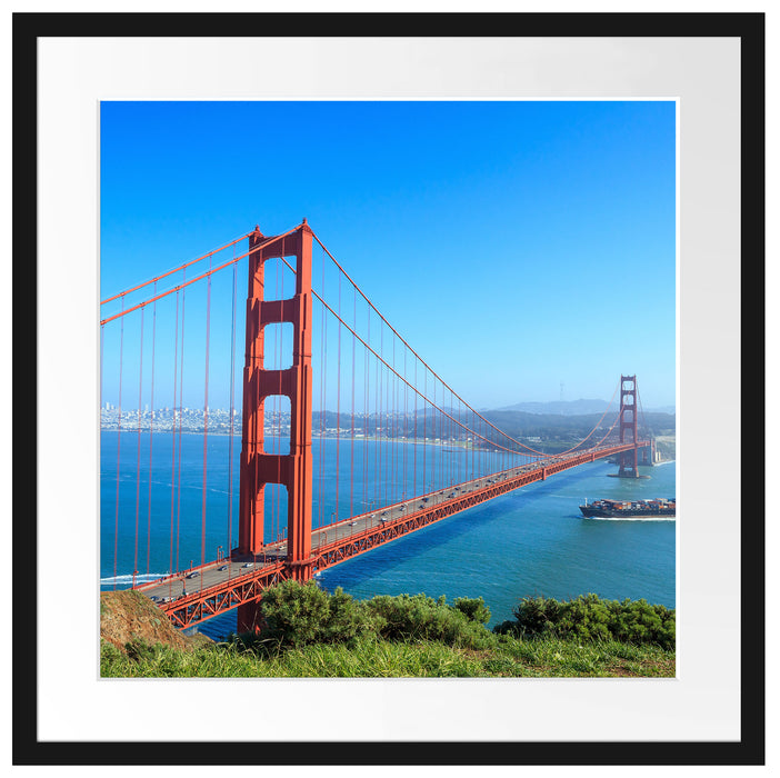 Golden Gate Bridge Passepartout Quadratisch 55x55