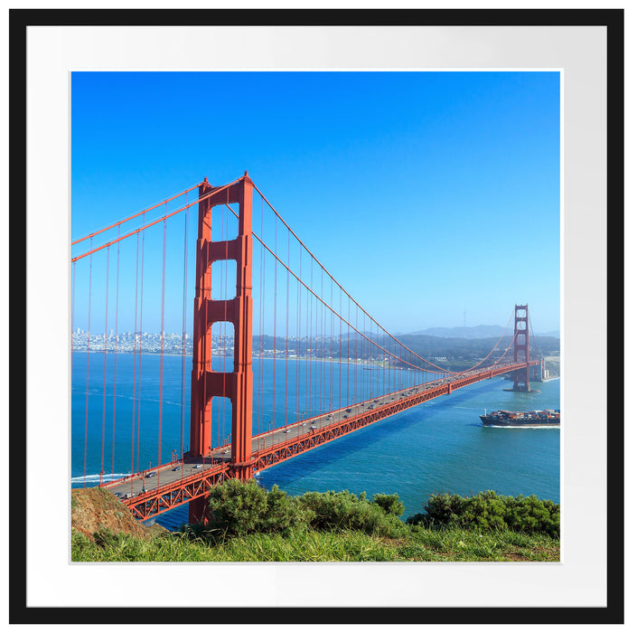 Golden Gate Bridge Passepartout Quadratisch 70x70