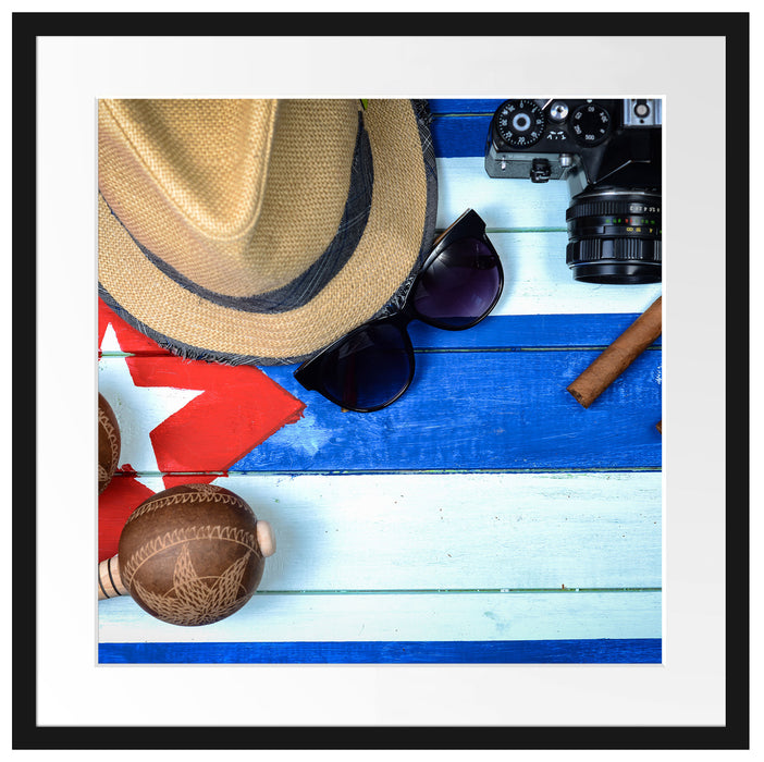 Kuba Stillleben Passepartout Quadratisch 55x55