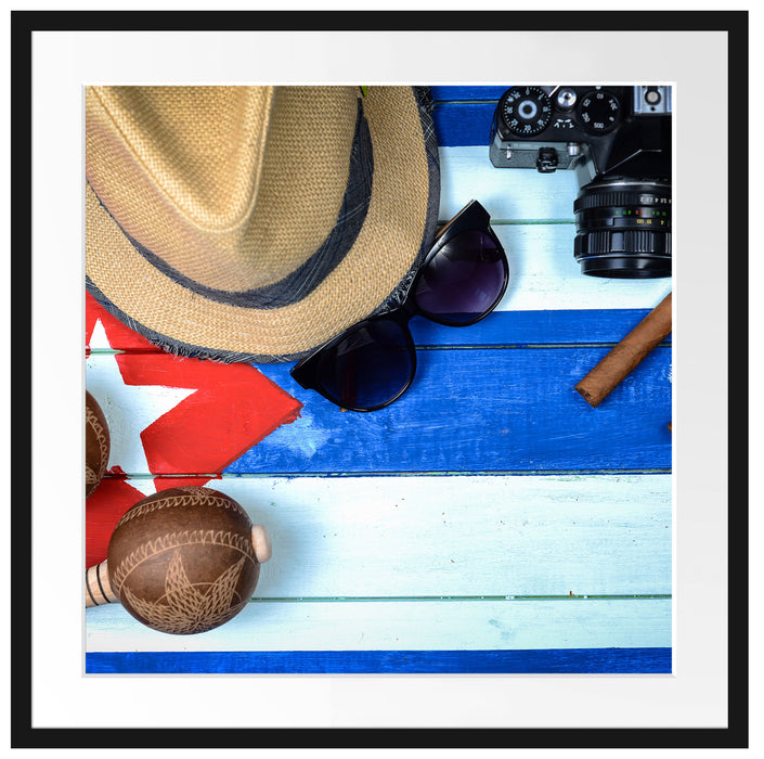 Kuba Stillleben Passepartout Quadratisch 70x70