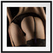 Frauen Po mit Strapsen Passepartout Quadratisch 55x55