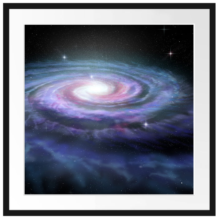 Sternenwirbel Galaxie Passepartout Quadratisch 70x70
