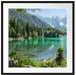 Wunderschöner See im Wald Passepartout Quadratisch 70x70