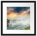 Niagarafälle bei Sonnenuntergang Passepartout Quadratisch 40x40