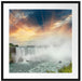 Niagarafälle bei Sonnenuntergang Passepartout Quadratisch 70x70