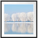 Schneebedeckte Bäume im Winter Passepartout Quadratisch 70x70