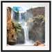 Spektakulärer Wasserfall Passepartout Quadratisch 55x55