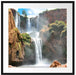 Spektakulärer Wasserfall Passepartout Quadratisch 70x70