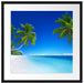 Palmen über dem Meer Passepartout Quadratisch 55x55