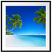 Palmen über dem Meer Passepartout Quadratisch 70x70