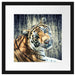 Neugieriger Tiger Passepartout Quadratisch 40x40