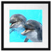 Delfinpaar Passepartout Quadratisch 40x40