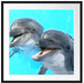 Delfinpaar Passepartout Quadratisch 70x70