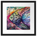 Bunte Fische Kunst Passepartout Quadratisch 40x40