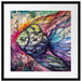 Bunte Fische Kunst Passepartout Quadratisch 55x55