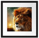 Löwe Abstrakt Art Passepartout Quadratisch 40x40